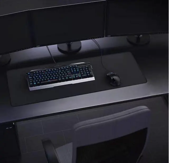 Alt view image 7 of 7 - Large Gaming Mouse Pad, XXL Extended Computer Keyboard Mouse Mat with Stitched Edges, 31.5" x 15.7" Non-Slip Waterproof Rubber Base Office Big Long Mousepad for Work, Game, Office, Home, Black