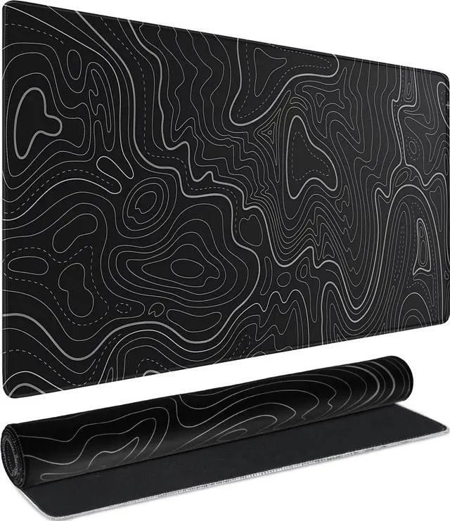 Main image of Large Gaming Mouse Pad, Waterproof Extra Large Mousepad with Stitched Edges, 31.5" x 15.7" Non-Slip Rubber Base Office Big Long Keyboard Pad for Office Gamer Home XXL, Black