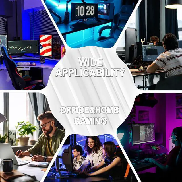 Alt view image 7 of 7 - Large Gaming Mouse Pad, Waterproof Extra Large Mousepad with Stitched Edges, 31.5" x 15.7" Non-Slip Rubber Base Office Big Long Keyboard Pad for Office Gamer Home XXL, Black