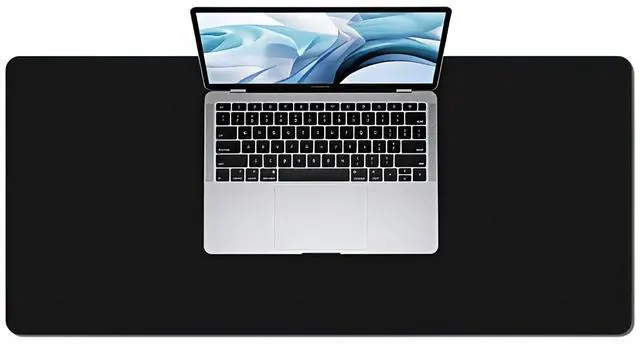 Alt view image 2 of 7 - Large Mouse Pad for Desk, XXL Non-Slip Long Extended Gaming Mouse Mat Protector with Waterproof Rubber Base Stitched Edges for Office, Computer, Keyboard, Laptop and Home (Pure Black)