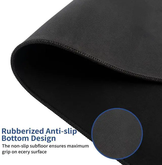 Alt view image 4 of 7 - Tongyanat 15W Large Gaming Mouse Pad with Superior Micro-Weave Cloth, Extended Desk Mousepad with Stitched Edges, Non-Slip Base, Water Resist Keyboard Pad for Gamer, Office & Home, 30 x 12 in, Black