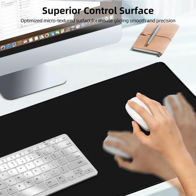 Alt view image 5 of 7 - Mouse Pad with Wireless Charging, Gaming Mouse Pad with Ultra-Smooth Surface, Large XXL Desk Mat, Non-Slip Mouse Mat, Waterproof Computer Keyboard Pad for Gaming, Desk, Office, PC, 800x400x4MM, Black