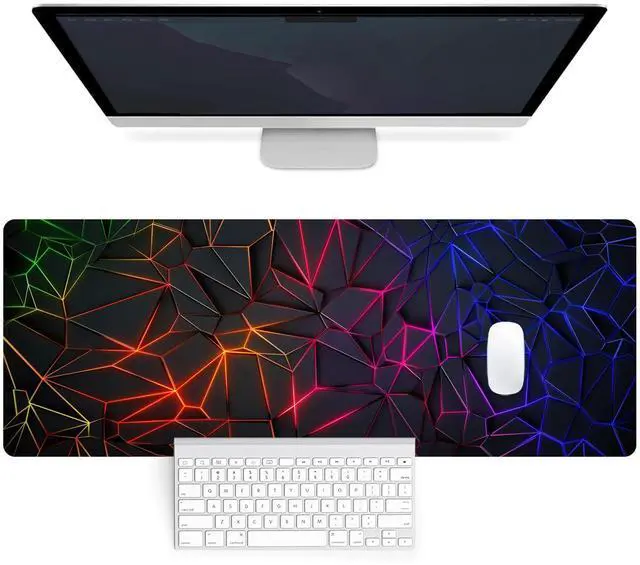 Main image of Mouse Pad - Desk Pad Extended 31.5x11.8inch Large Mousepad 3D Computer Gaming Mouse Pad Desk Mat with Stitched Edges Non-Slip Rubber Base for Office/Home