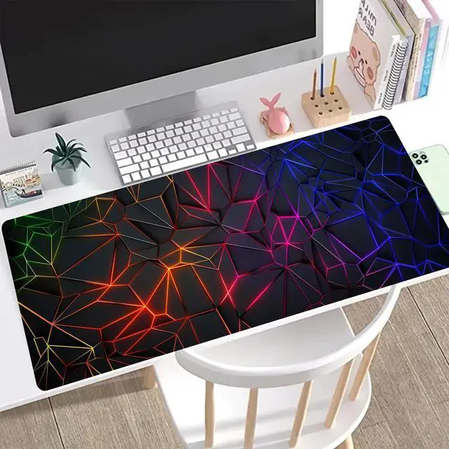 Alt view image 2 of 7 - Mouse Pad - Desk Pad Extended 31.5x11.8inch Large Mousepad 3D Computer Gaming Mouse Pad Desk Mat with Stitched Edges Non-Slip Rubber Base for Office/Home