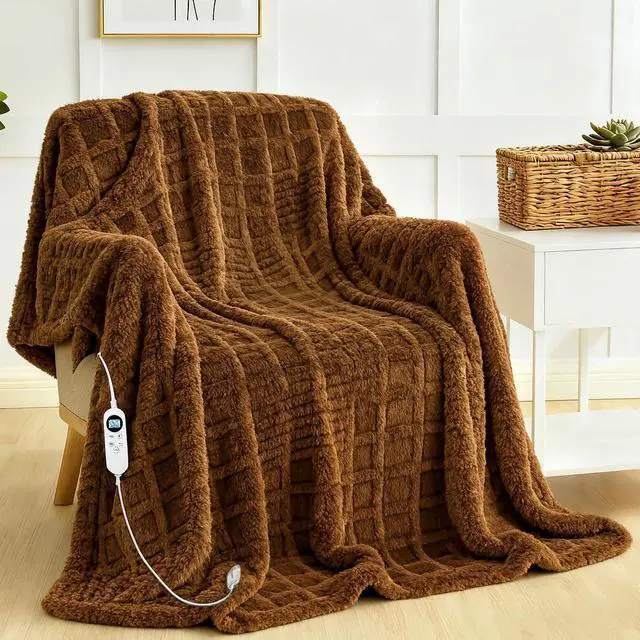 Main image of Heated Blanket Electric,Waffle Heating Blanket with 12 Heat Levels, Fast Heating Blanket with 1-12 Timer Settings, Overheat Protection with ETL & FCC for Home Office Sofa-50"x60"