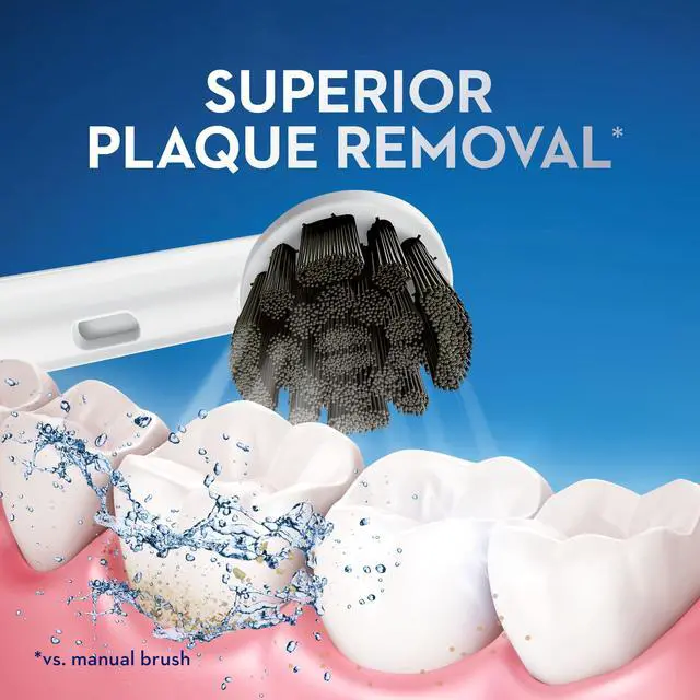 Alt view image 6 of 7 - Pro 100 Charcoal, Battery Powered Electric Toothbrush, Black