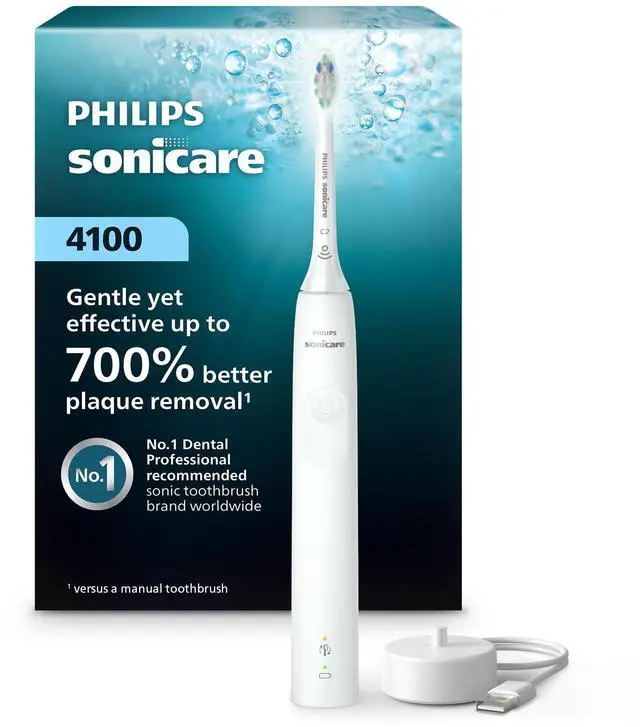 Main image of Electric Toothbrush - Sonic Toothbrush with Advanced Sonic Technology, Pressure Sensor, Two Intensity Settings, Smartimer & Quadpacer, White, Model HX3681/23