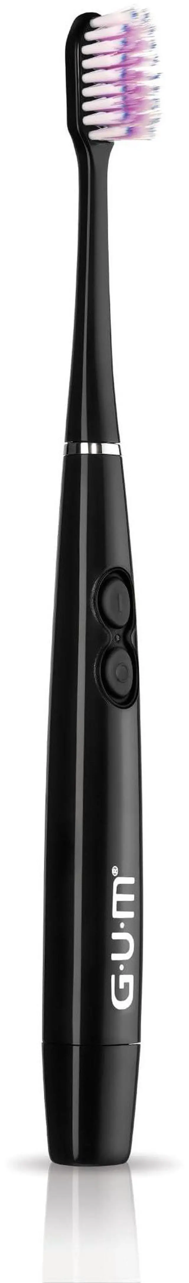 Alt view image 5 of 7 - Sonic Powered Toothbrush, Tapered Bristles Clean Below The Gumline, Bundle, Black, 1 Handle(1 Count) + 2 Refills 2 Count(Pack of 1)