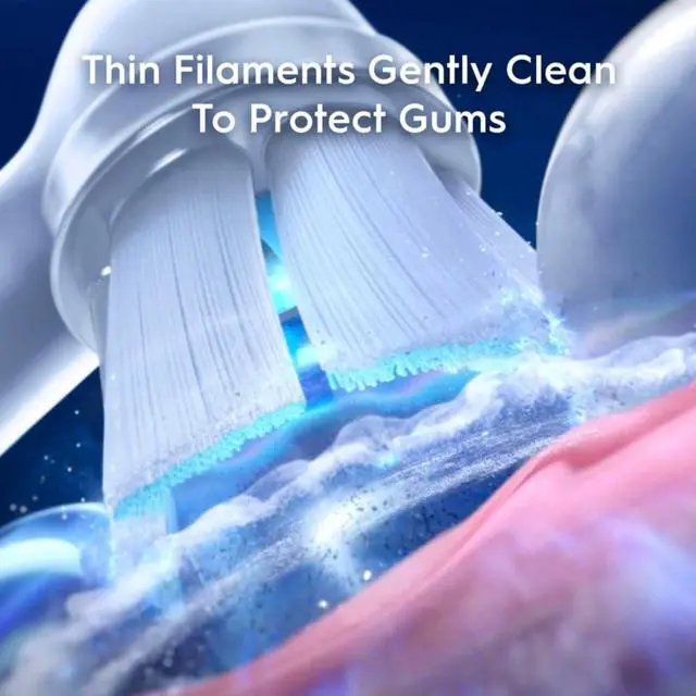 Alt view image 4 of 7 - Oral-B iO Series Gentle Care Electric Toothbrush Replacement Brush Heads for an Oral-B Electric Toothbrush, 2 Count, White