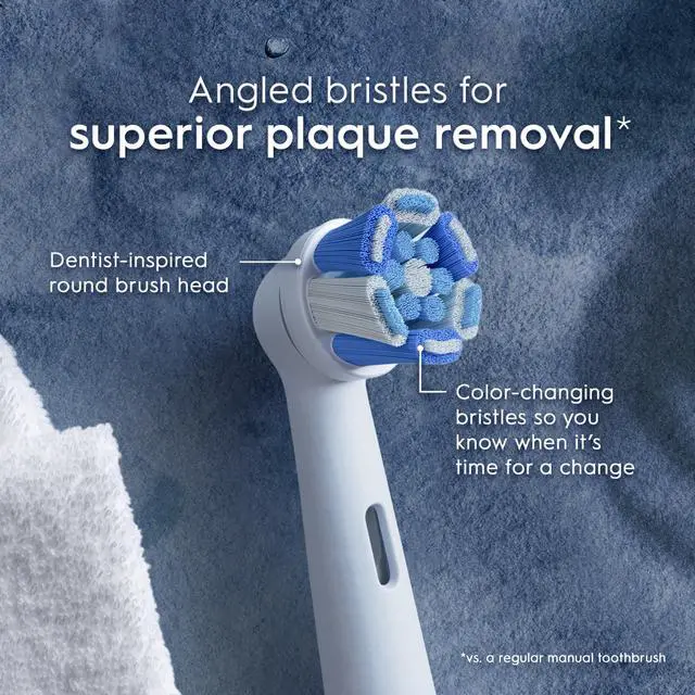 Alt view image 3 of 7 - Oral-B iO Series Ultimate Clean Electric Toothbrush Replacement Brush Heads for an Oral-B Electric Toothbrush, 2 Count, White