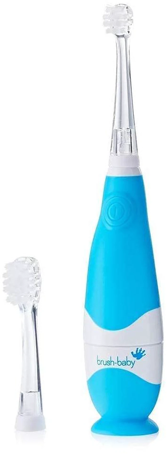 Main image of BabySonic Blue Electric Toothbrush, 0-36 Months - Soft, Gentle Vibrating Toothbrush for Sensitive Gums & New Teeth - with LED Light & Suction Base - Baby & Toddler Brush Heads