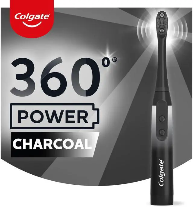 Alt view image 2 of 7 - 360 Power Charcoal Battery Toothbrush