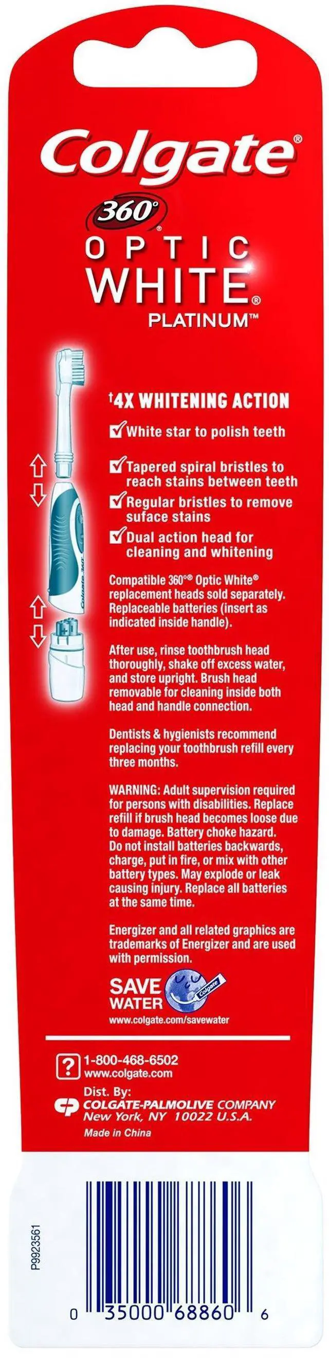 Main image of Colgate Optic White Battery Powered Toothbrush, Soft