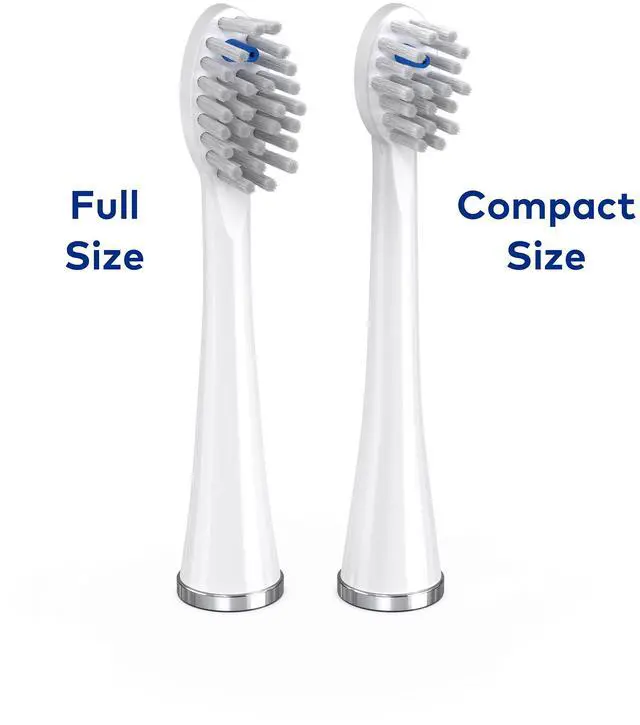 Alt view image 4 of 6 - Genuine Full Size Replacement Brush Heads With Covers for Sonic-Fusion Flossing Toothbrush SFFB-2EW, 2 Count White