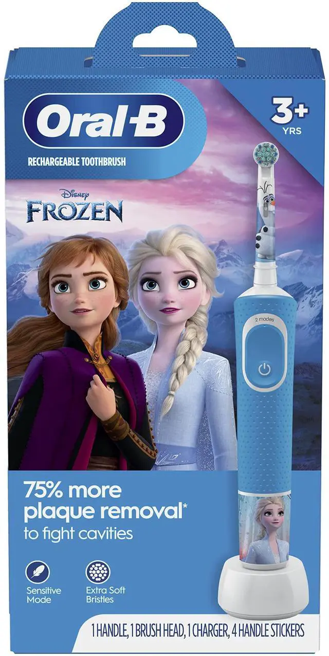 Alt view image 2 of 7 - Kids Electric Toothbrush Featuring Disney's Frozen for Kids 3+