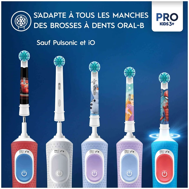 Alt view image 5 of 6 - Pro Kids Electric Toothbrush Head, with Spiderman Characters, Extra Soft Bristles, for Ages 3+, Pack of 4 Toothbrush Heads, White