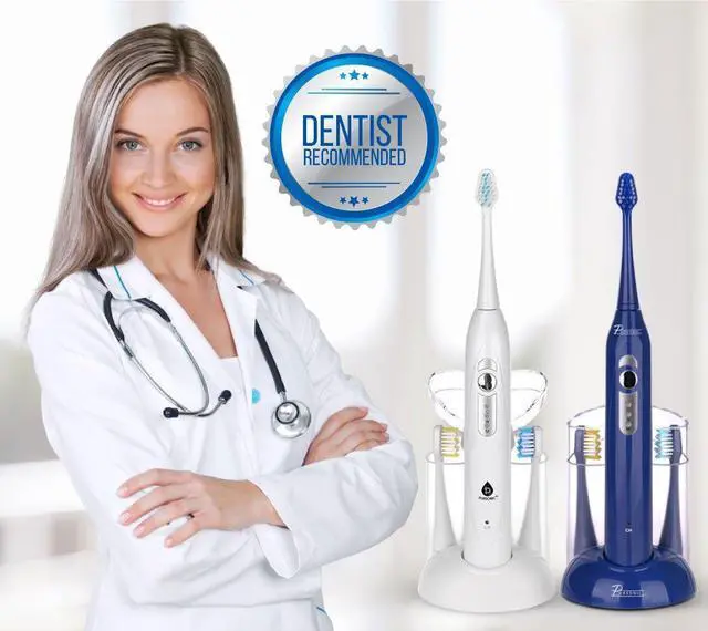Alt view image 5 of 6 - S430 SmartSeries Electronic Power Rechargeable Sonic Toothbrush with 40,000 Strokes Per Minute, 12 Brush Heads Included (White)