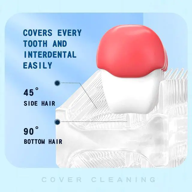 Alt view image 5 of 6 - DYCROL Kids U Shaped Electric Toothbrush with 4 Brush Heads, Sonic Toothbrush Kids with 5 Modes, Cartoon Dinosaur 360-Degree Cleaning IPX7 Waterproof Design (6-12 Age (Blue))