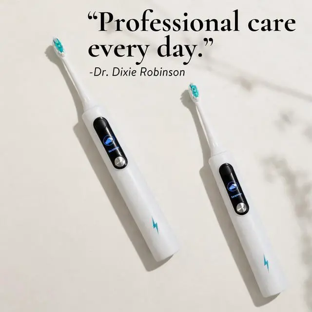 Alt view image 6 of 7 - Electric Toothbrush with Tynex Bristles - Rechargeable Toothbrush with 30-Second Reminder & 2-Minute Smart Timer - IPX7 Waterproof Sonic Tooth Brush Includes 2 Tooth Brush Heads