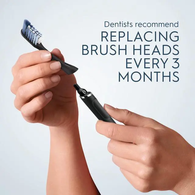 Alt view image 4 of 7 - Clic Toothbrush Replacement Heads, 2 Count toothbrushes, Black Refill Brush Heads