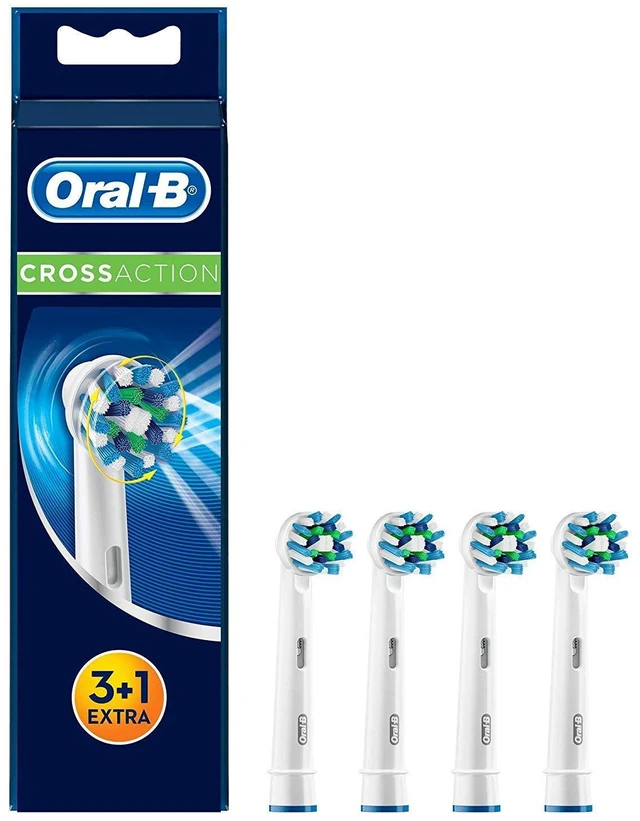 Main image of Cross Action Replacement Electric Toothbrush Heads x4