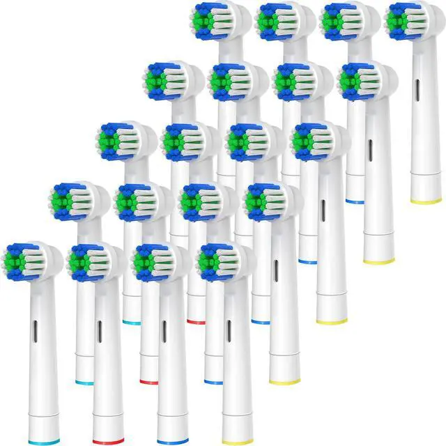 Main image of Replacement Toothbrush Heads Compatible with Oral-B Braun, 20 Pcs Professional Electric Toothbrush Brush Heads for Oral B Replacement Head Refill Pro 500/1000/1500/3000/3757/5000/7000/7500/8000