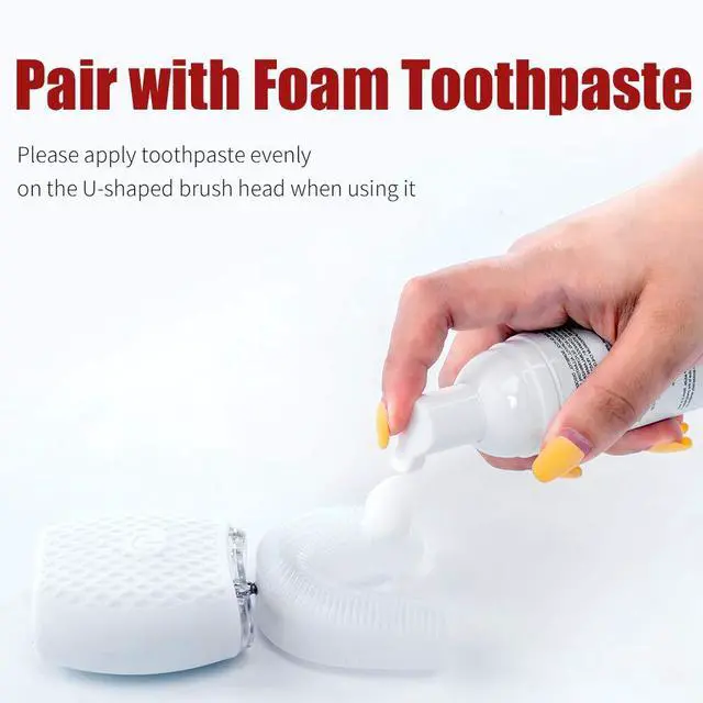 Alt view image 5 of 7 - RONGCHUANG Automatic Toothbrush for Adults - Ultrasonic Electric Toothbrush with Soft Bristles Rechargeable Portable 30'' Automatic Timer Wireless Charging Washable Dual-Use for Travel & Home (White)