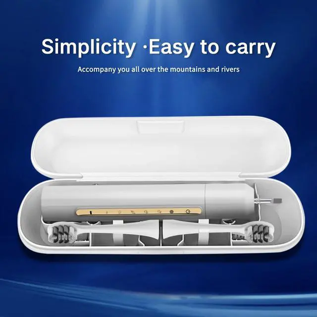 Alt view image 7 of 7 - Lumivoid Sonic Electric Toothbrush for Adults & Kids - 10 Brush Heads, 90-Day Battery, 5 Modes, 2-Min Timer, IPX8 Waterproof, Rechargeable & Travel-Friendly (Silver)