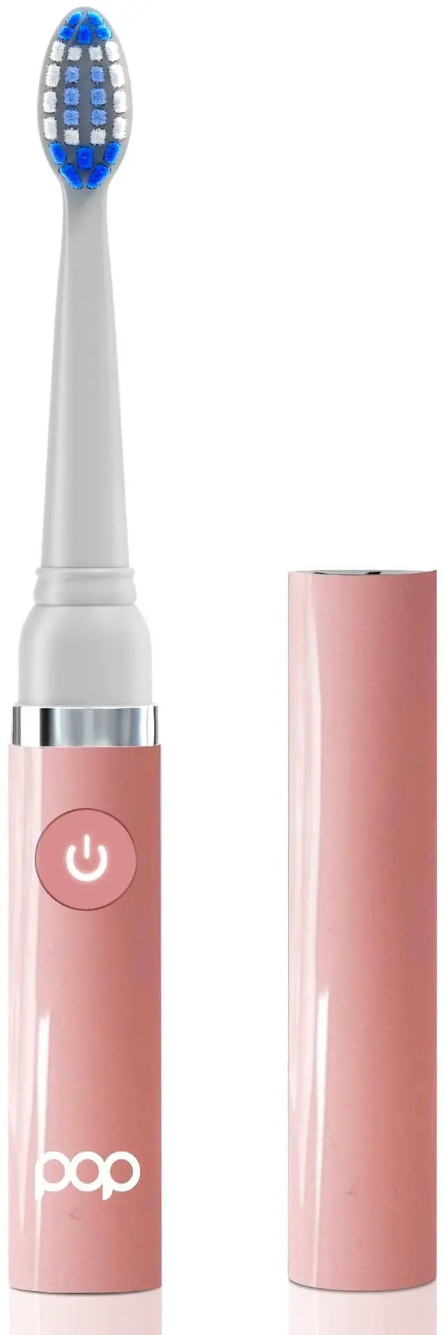 Alt view image 2 of 7 - Electric Toothbrush (Pastel Pink) - Travel Toothbrushes w/AAA Battery | Kids Electric Toothbrushes with 2 Speed & 15,000-30,000 Strokes/Minute, Dupont Nylon Bristles