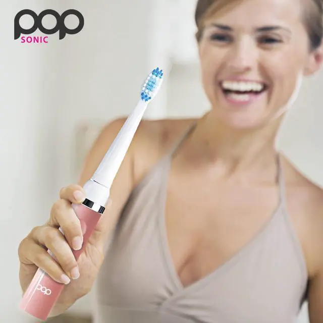 Alt view image 7 of 7 - Electric Toothbrush (Pastel Pink) - Travel Toothbrushes w/AAA Battery | Kids Electric Toothbrushes with 2 Speed & 15,000-30,000 Strokes/Minute, Dupont Nylon Bristles