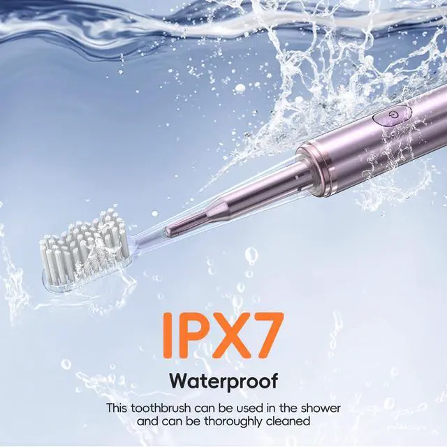 Alt view image 4 of 6 - medcodes Electric Toothbrush for Adults and Kids, High Vibration with 2 Minutes Smart Timer, 3 Modes and 4 Brush Heads, One Fast Charge 60 Days, 42000 VPM Deep Clean, Sonic Travel Toothbrush (Pink)