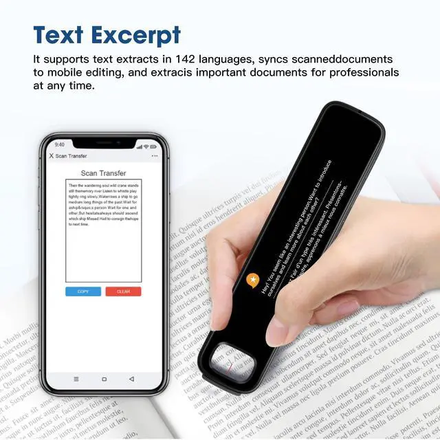 Alt view image 6 of 7 - Translation Scanning Pen, 142 Language Translator Pen with 3.71 Inch Touch Scree, OCR Text to Speech Scanning Reading Pen, Portable Voice Translator Device for Travel Learning and Reading Disabilities