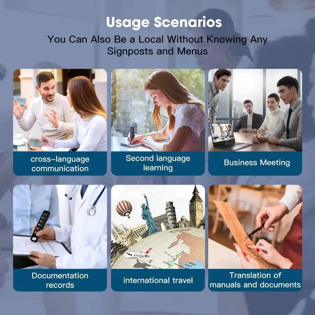 Alt view image 7 of 7 - Translation Scanning Pen, 142 Language Translator Pen with 3.71 Inch Touch Scree, OCR Text to Speech Scanning Reading Pen, Portable Voice Translator Device for Travel Learning and Reading Disabilities