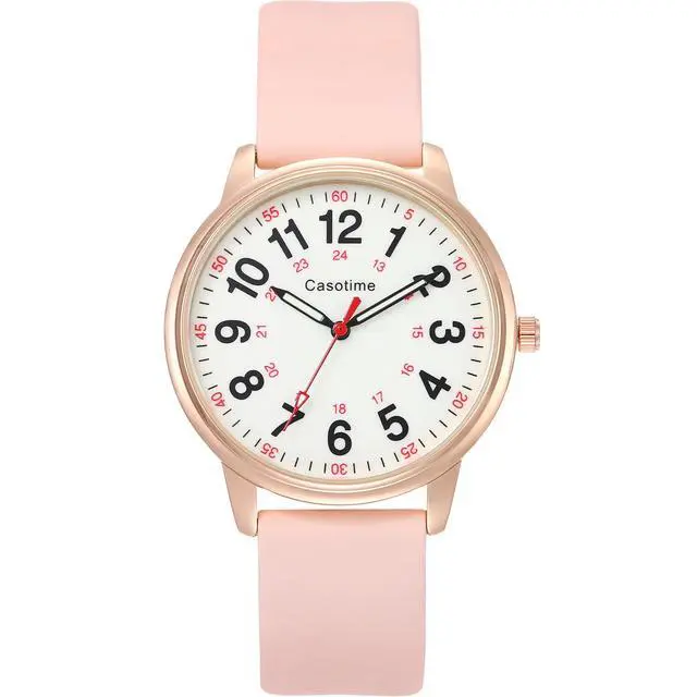 Main image of Casotime 30M Waterproof Nurse Watch - Luminous Easy Read Dial, Second Hand & 24H Military Time, Durable Silicone Band for Nurses, Medical Professionals, Students - Men and Women