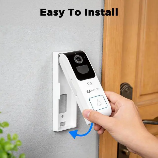 Alt view image 3 of 7 - 2.4G/5G Dual Band Smart Video Doorbell Camera, Home Security Live View, 2-Way Audio, AI/Motion Detection, Instant Alerts, Included Chime, No Monthly Fee, Easy Setup, Works with NVR/Standalone