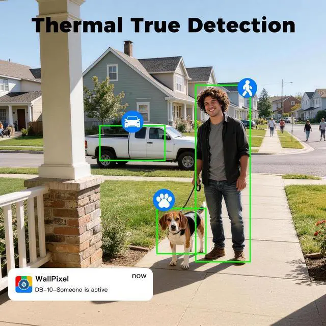 Alt view image 4 of 7 - 2.4G/5G Dual Band Smart Video Doorbell Camera, Home Security Live View, 2-Way Audio, AI/Motion Detection, Instant Alerts, Included Chime, No Monthly Fee, Easy Setup, Works with NVR/Standalone