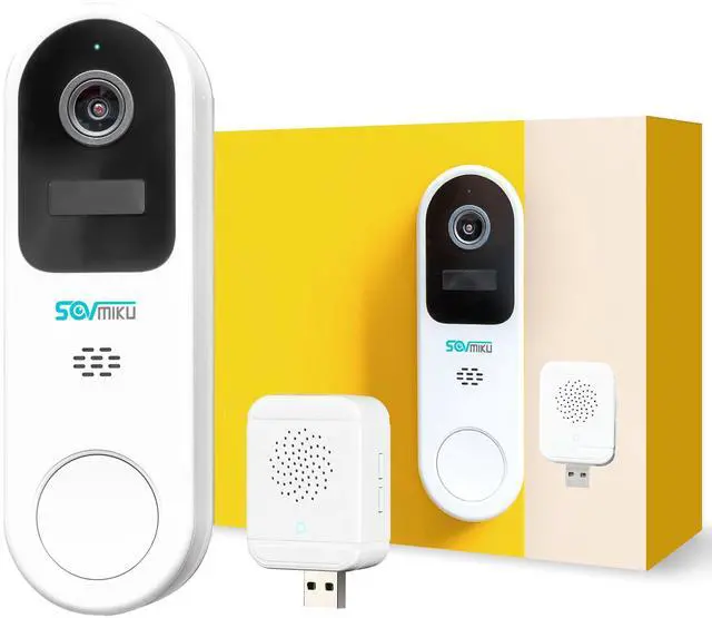 Main image of Vicohome DB3 2K Smart Video Doorbell with Chime, Home Security Battery Camera Wireless, Audible Alarm, Easy to Setup, Human Detection,Two Way Audio, 2.4GHz Wi-Fi, No SD Slot