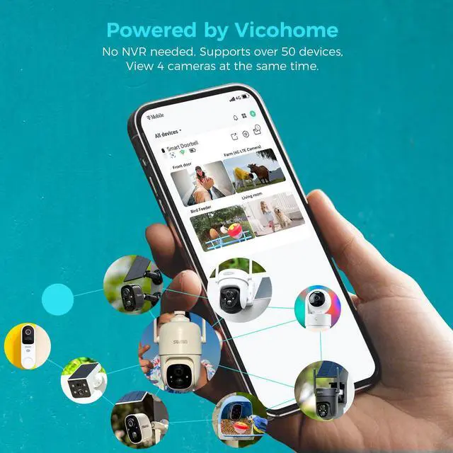 Alt view image 2 of 7 - Vicohome DB3 2K Smart Video Doorbell with Chime, Home Security Battery Camera Wireless, Audible Alarm, Easy to Setup, Human Detection,Two Way Audio, 2.4GHz Wi-Fi, No SD Slot