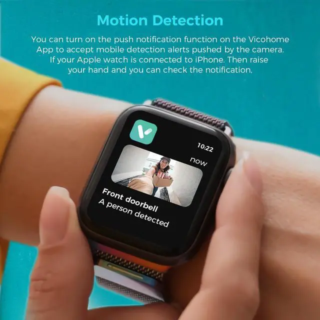 Alt view image 6 of 7 - Vicohome DB3 2K Smart Video Doorbell with Chime, Home Security Battery Camera Wireless, Audible Alarm, Easy to Setup, Human Detection,Two Way Audio, 2.4GHz Wi-Fi, No SD Slot
