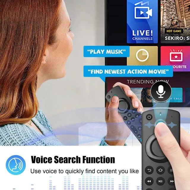 Alt view image 4 of 7 - Replacement Voice Remote Control Compatible with Fire Smart TV Stick(2nd Gen/3rd Gen/Lite/4K Max/Cube/HD), TV Stick 4K(1st/2nd Gen), Smart TVs 3rd Gen N0t for Samsung/ROKU-TVs White Button