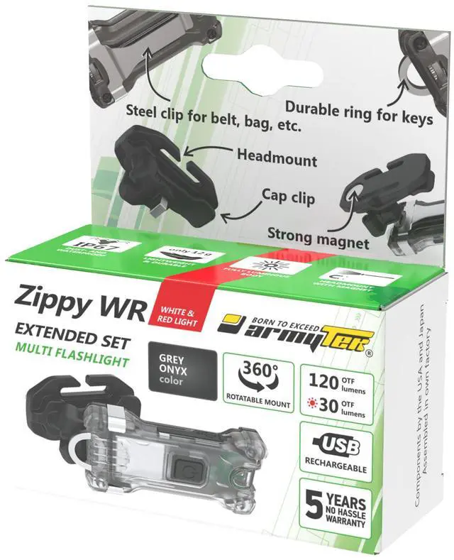 Alt view image 7 of 7 - Zippy WR Extended Set Grey (White and red light)