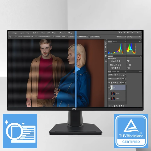 Alt view image 7 of 7 - PRO MP275Q 27 Inch WQHD Office Monitor - 2560 x 1440 IPS Panel, 100 Hz, Eye-Friendly Screen, Built-in Speakers, Tilt-Adjustable - HDMI 2.0b, DP (1.2a)