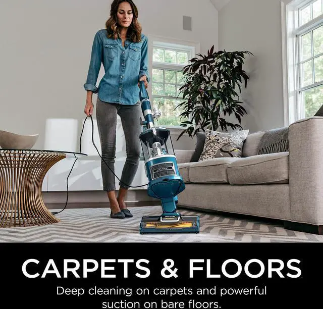Alt view image 3 of 7 - Shark Upright Vacuum, Navigator Lift-Away with Self-Cleaning Brushroll, HEPA Filter, Swivel Steering, Upholstery Tool & Pet Crevice Tool, Perfect for Pets & Multi-Surface, Teal, ZU503AMZ