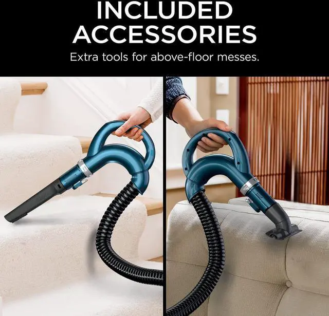 Alt view image 6 of 7 - Shark Upright Vacuum, Navigator Lift-Away with Self-Cleaning Brushroll, HEPA Filter, Swivel Steering, Upholstery Tool & Pet Crevice Tool, Perfect for Pets & Multi-Surface, Teal, ZU503AMZ