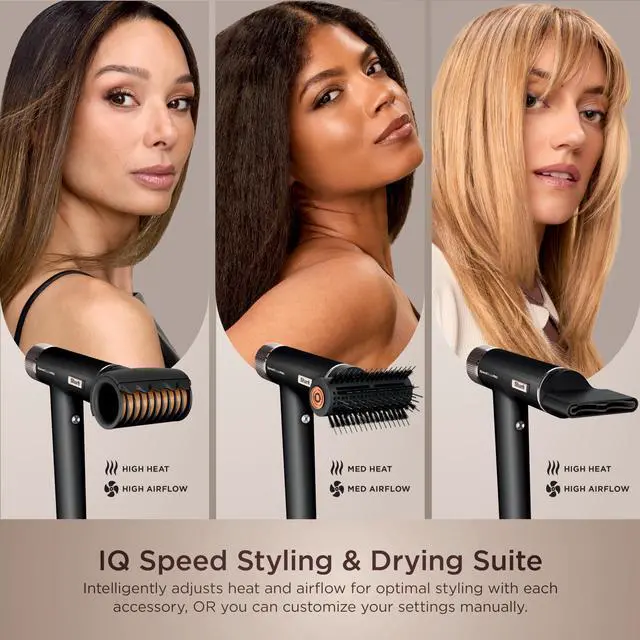 Alt view image 6 of 7 - Shark SpeedStyle Pro Professional Performance High-Velocity Hair Dryer System with Scalp Shield and IQ Speed Styling & Drying Suite, Straight and Wavy Hair, Lightweight, Ionic, No Heat Damage, HD731