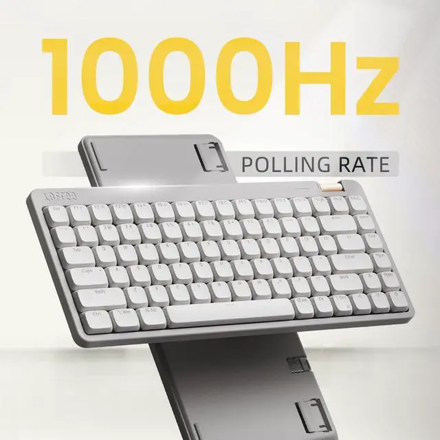 Alt view image 6 of 7 - Flow Lite 84 Keys Low Profile Mechanical Keyboard, 75% Swappable Rechargeable Wireless Keyboard with 2.4G Receiver, Bluetooth and Wired Connection for Windows, Mac/Specter Linear Switches (Off-White)
