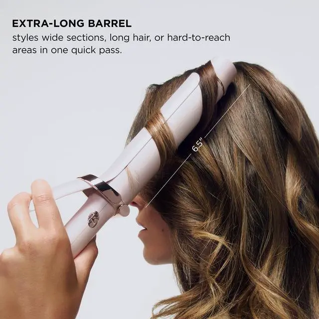 Alt view image 2 of 7 - T3 SinglePass Curl X Extra-Long Barrel Curling Iron with 9 Heat Settings and Ceramic Barrel for Fast Styling and Lasting Results on All Hair Types