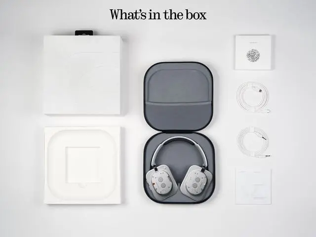 Alt view image 6 of 6 - Nothing Headphone (1) Hybrid Active Noise Cancelling Headphones, Wireless Over Ear Headphones with 6 MICS, Personalized Spatial Audio, Tuning by KEF, Up to 80 Hours Playtime, Bluetooth Headset White