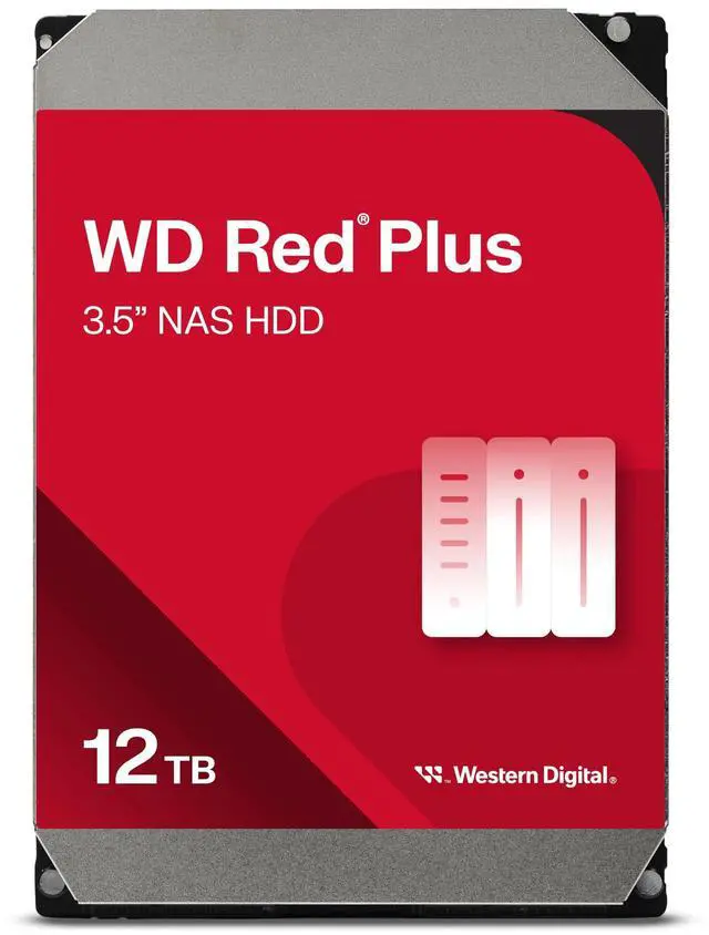Alt view image 5 of 6 - WD Red Plus 12TB NAS Hard Disk Drive - 7200 RPM Class SATA 6Gb/s, CMR, 512MB Cache, 3.5 Inch - WD120EFGX