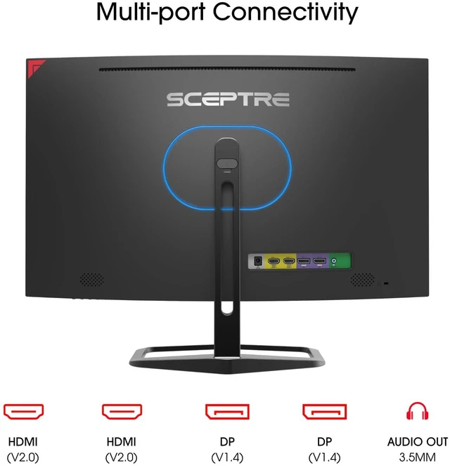 Alt view image 5 of 6 - 27-Inch Curved Gaming Monitor, FHD 1080p, 240Hz, 1500R, DisplayPort & HDMI x2, Built-in Speakers, Machine Black (C275B-FWT240 Series, 2026)